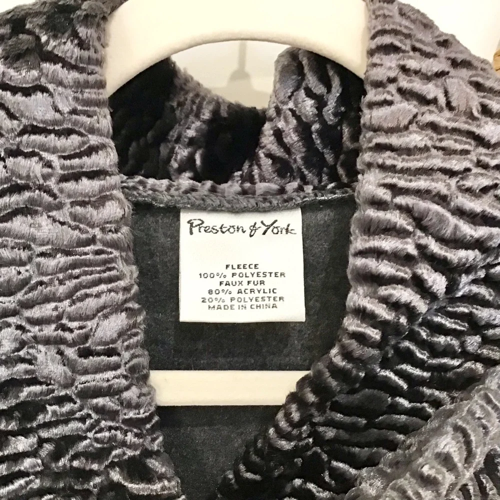 Preston & York Wrap/Cape Faux Fur Gray, One Size - Picture 4 of 4